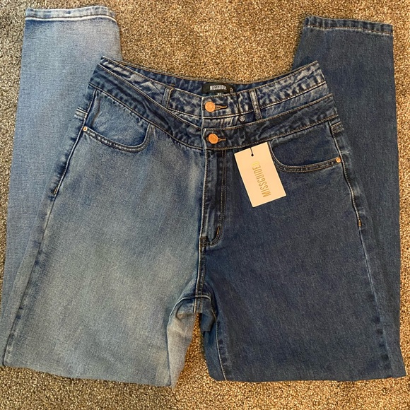 Missguided Denim - Missguided Double Waist High Rise Mom Jeans NWT